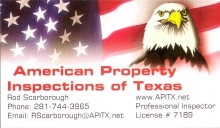 American Propoerty Inspections of Texas